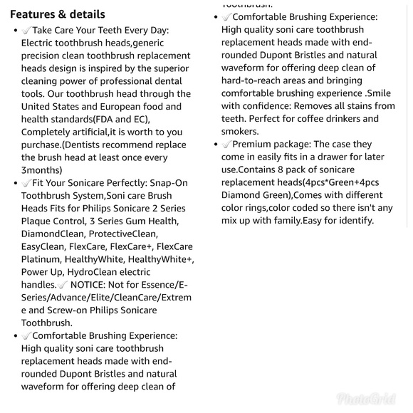 8 pcs. TOOTHBRUSH HEADS REPLACEMENT - Picture 4 of 4